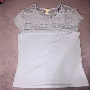 Baby Blue Lace Top